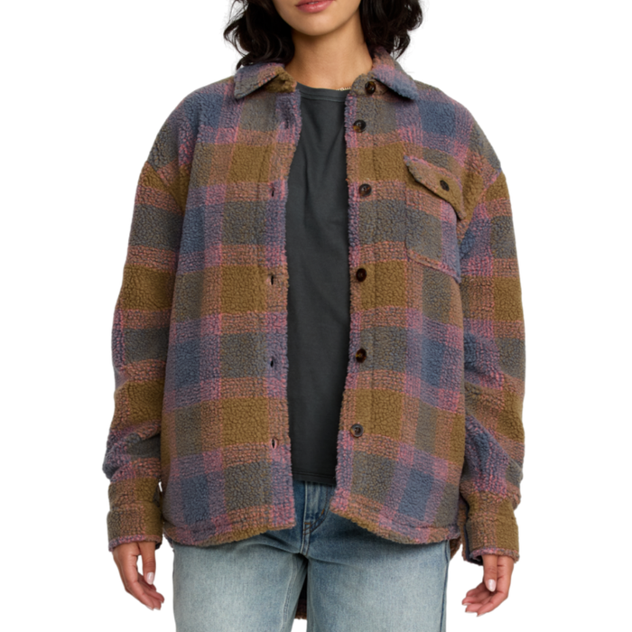 RVCA - Birdie Sherpa - Stone Blue - Fleece Hemd
