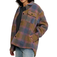 RVCA - Birdie Sherpa - Stone Blue - Fleece Hemd