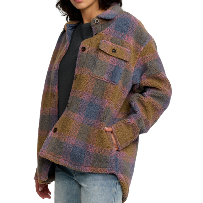 RVCA - Birdie Sherpa - Stone Blue - Fleece Hemd