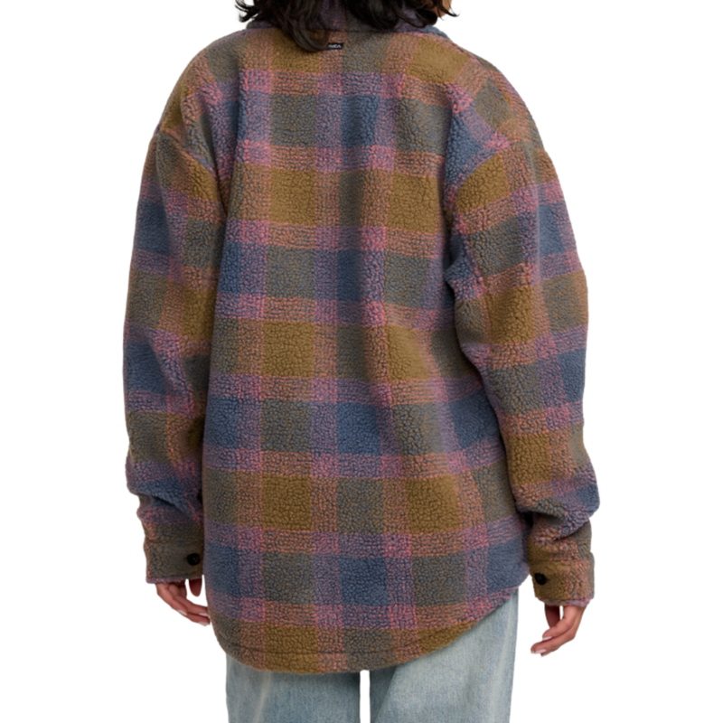 RVCA - Birdie Sherpa - Stone Blue - Fleece Hemd