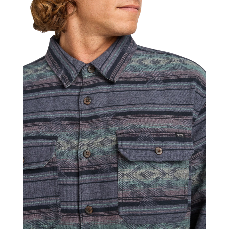 Billabong - Offshore Jacquard Flannel - Ombre Blue - Langarmhemd