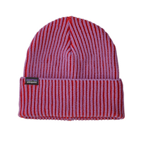 Patagonia - Fishermans Rolled Beanie - Contrast Stripe: Brisk Purple - Beanie