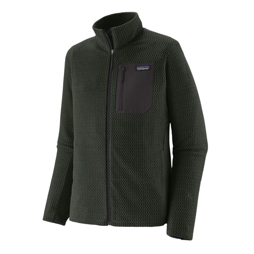 Patagonia - Ms R1 Air Jkt - Old Growth Green - Isolation-Fleece