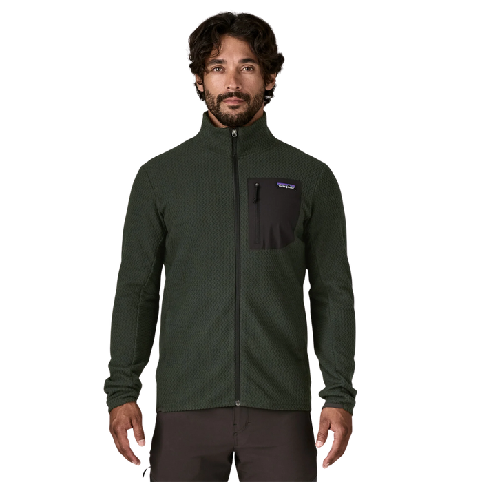 Patagonia - Ms R1 Air Jkt - Old Growth Green - Isolation-Fleece