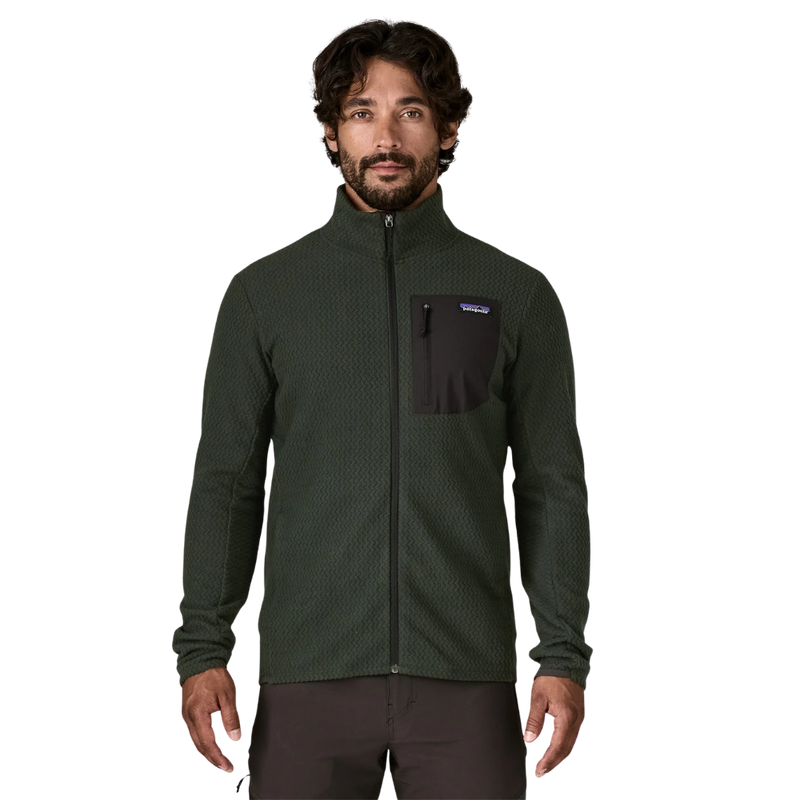 Patagonia - Ms R1 Air Jkt - Old Growth Green - Isolation-Fleece