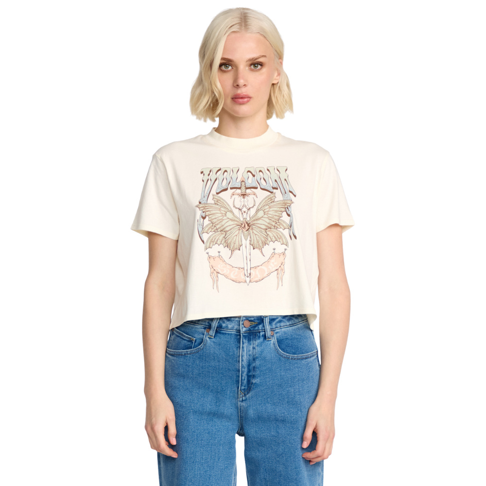 Volcom - Dial Crop Tee - Bone - T-Shirt