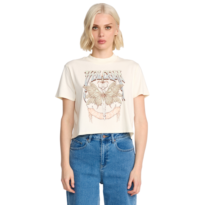 Volcom - Dial Crop Tee - Bone - T-Shirt