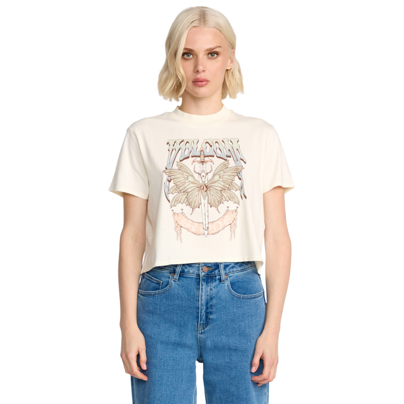 Volcom - Dial Crop Tee - Bone - T-Shirt