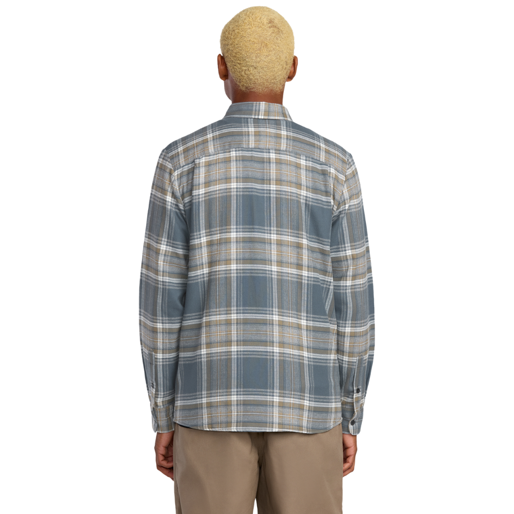 Volcom - Netastone Flannel LS - Dark Slate - Langarmhemd