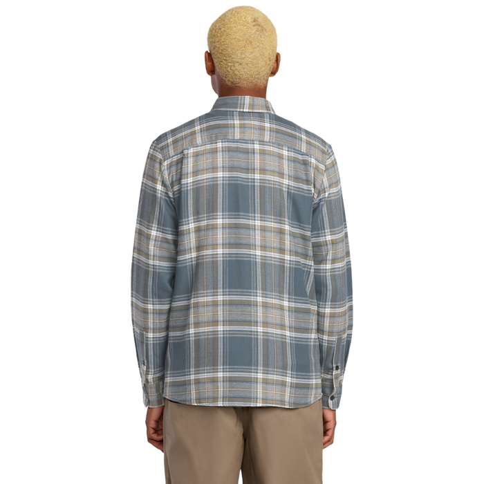 Volcom - Netastone Flannel LS - Dark Slate - Langarmhemd