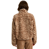 Roxy - Blurry Cloud Print - Parchment Animal Floral Big - Fleece Jacke