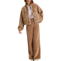 Roxy - Blurry Cloud Print - Parchment Animal Floral Big - Fleece Jacke