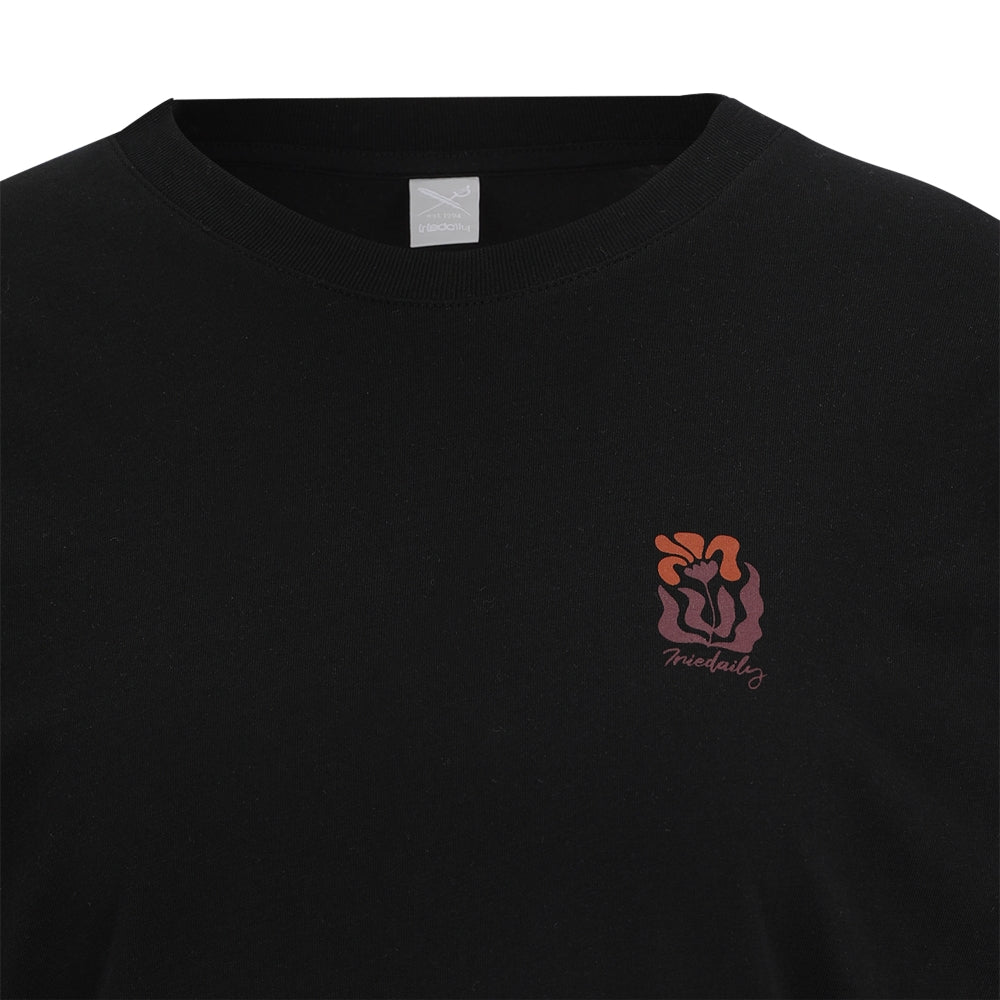Iriedaily - Square Flowers LS - Black - T-Shirt Langarm