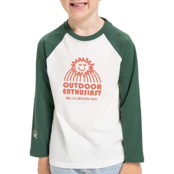Quiksilver - EV Spot On LS Raglan Boy - Snow White - T-Shirt Langarm