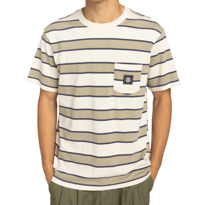 Element - Icon Label Pocket SS - Oat Milk/Aluminium - T-Shirt
