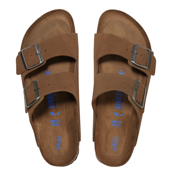Birkenstock - Arizona Soft Footbed Suede Leather - Dark Tea Tonal FB - Sandale