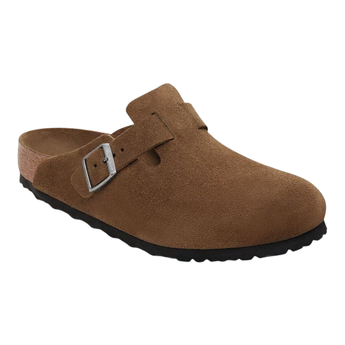 Birkenstock - Boston Soft Footbed Suede Leather - Dark Tea Tonal FB - Sandale
