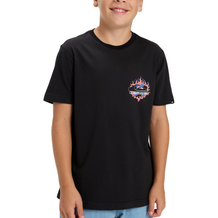 Quiksilver - EV In Flames SS Youth - Black - T-Shirt