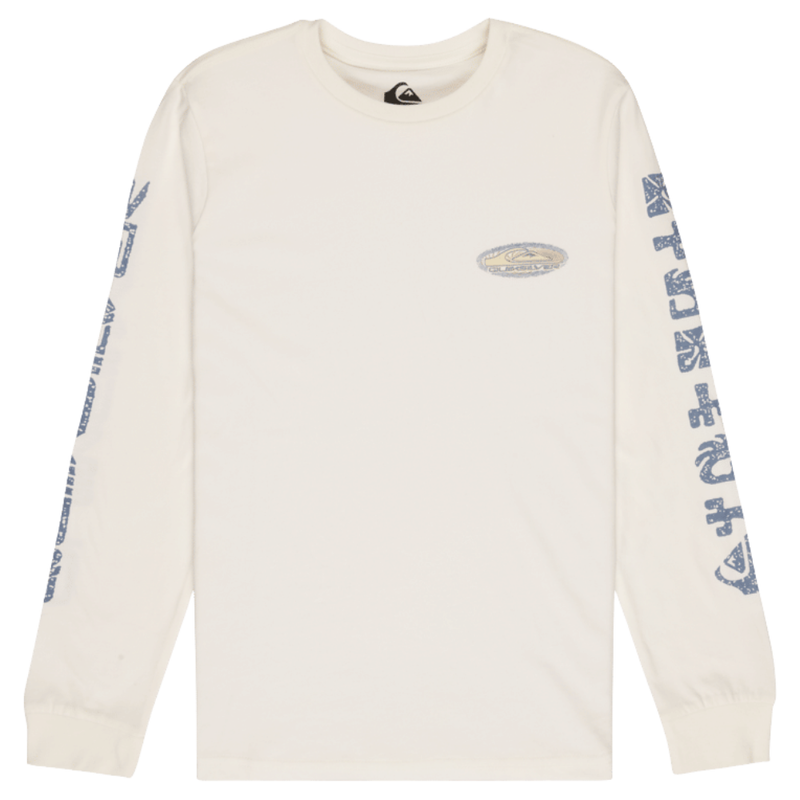 Quiksilver - Evo Border Lines LS Youth - Snow White - T-Shirt Langarm