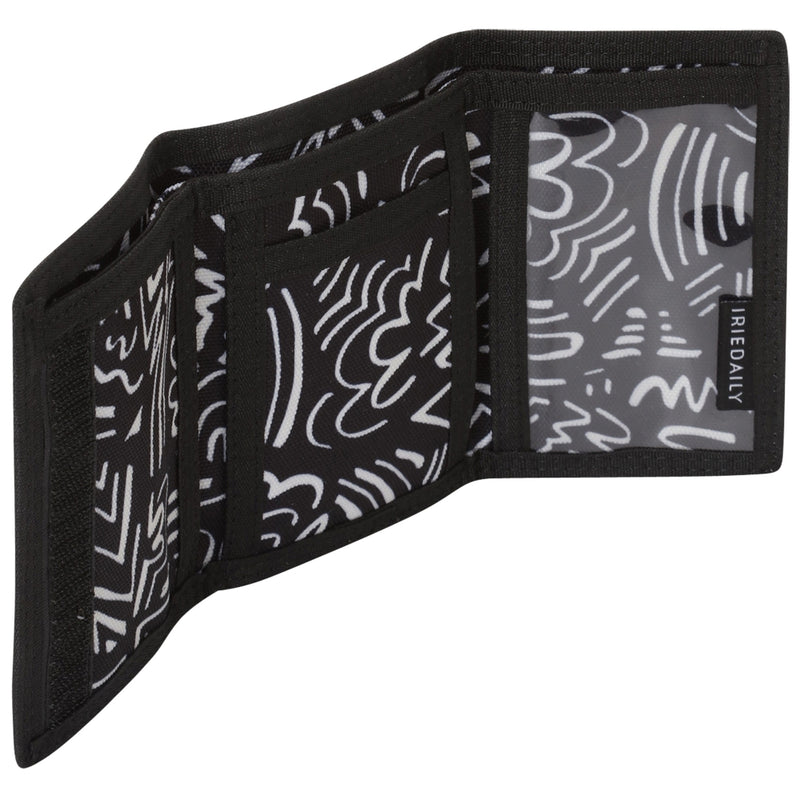 Iriedaily - Resort Wallet - Black White - Stoffgeldtasche