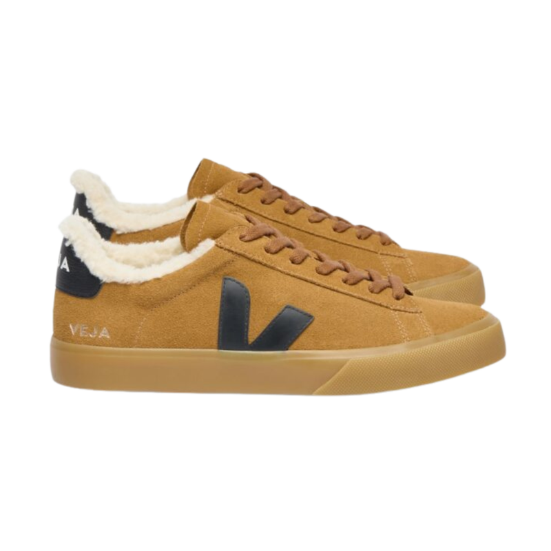 Veja - Campo W Suede - Camel Blach Natur - Sneaker