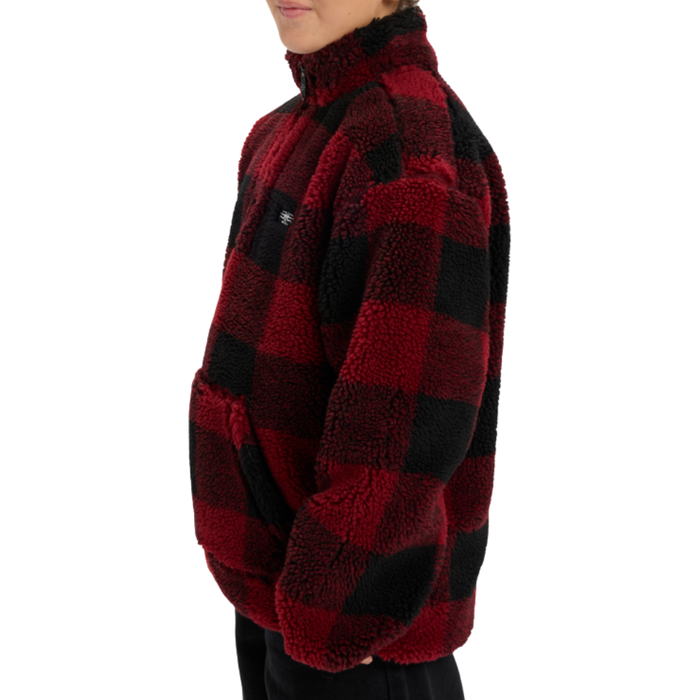 Quiksilver - Mercury Woodlands Sherpa Yth - Woodlands Biking Red - Fleece Sweater