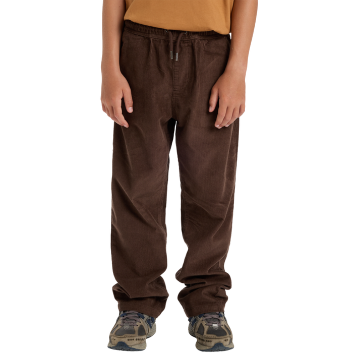 Quiksilver - Taxer Cord Pant Youth - Chocolate Brown - Straight Fit Pant