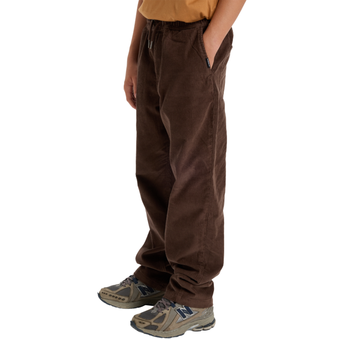 Quiksilver - Taxer Cord Pant Youth - Chocolate Brown - Straight Fit Pant