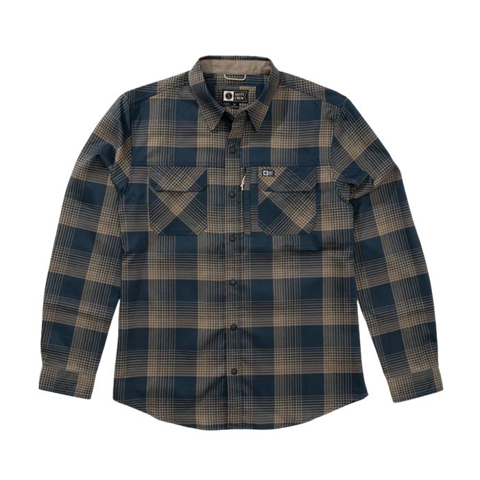 Salty Crew - Fathom LS Tech Flannel - Midnight Navy - Langarmhemd