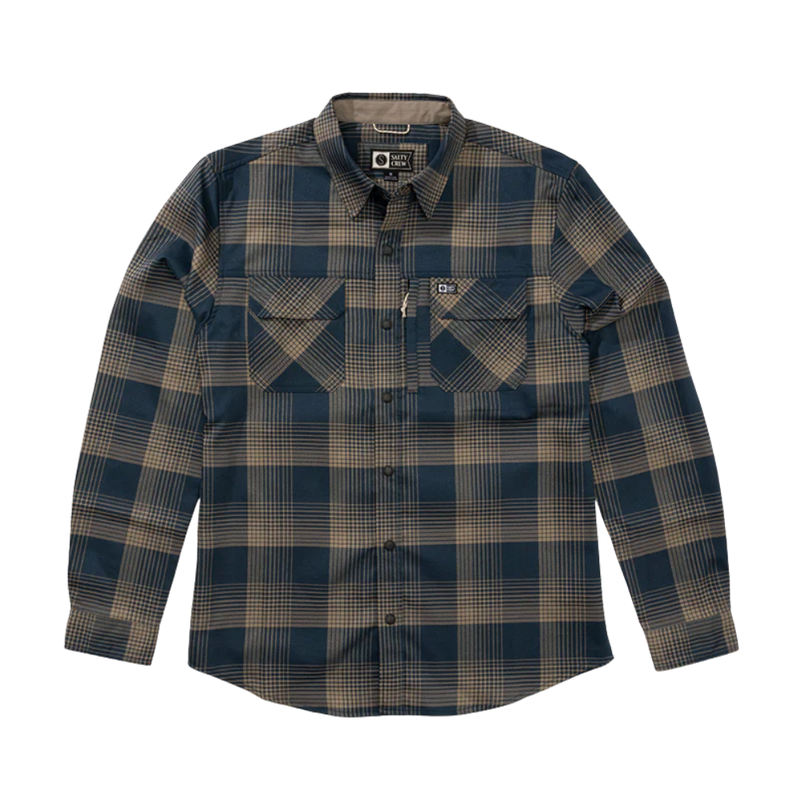 Salty Crew - Fathom LS Tech Flannel - Midnight Navy - Langarmhemd