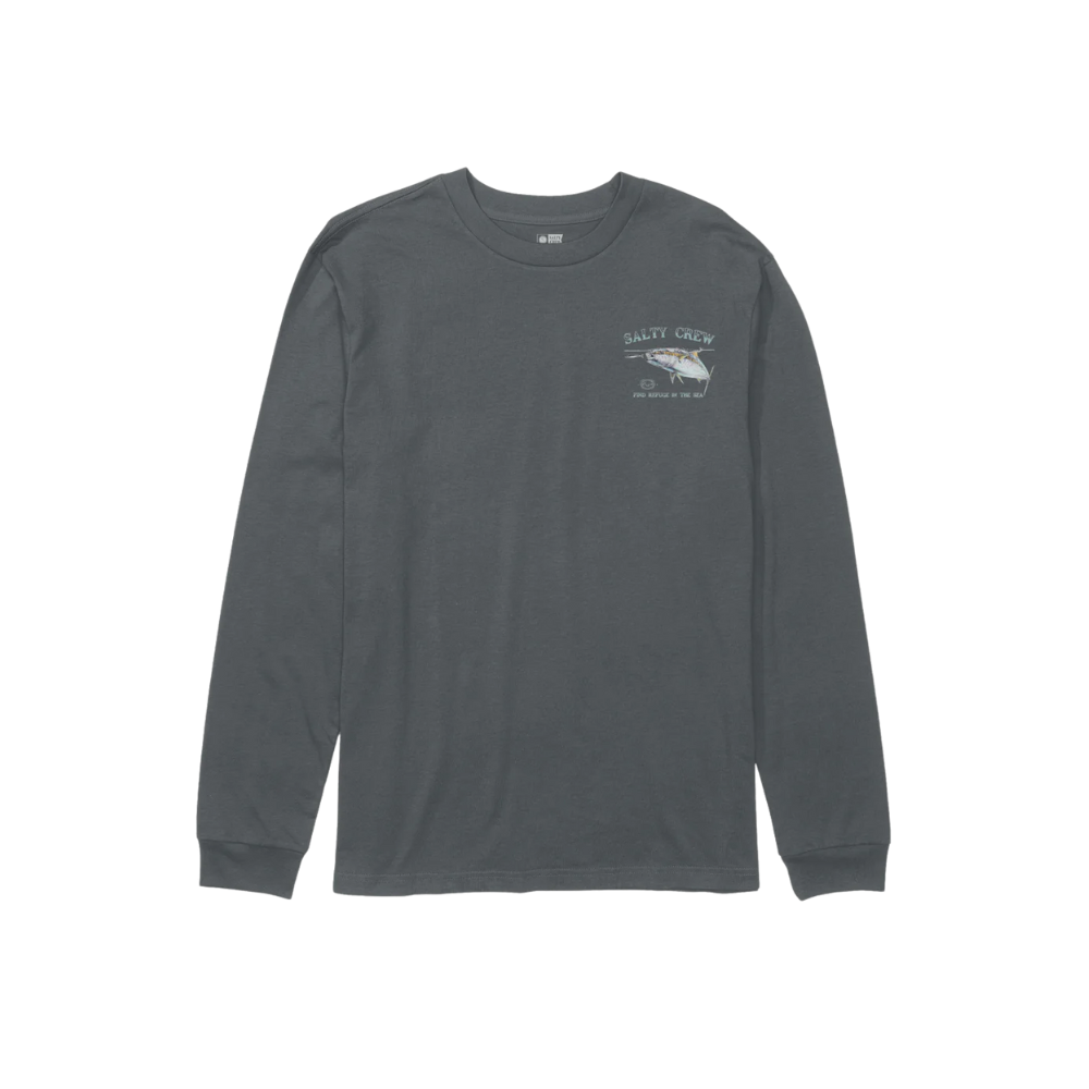 Salty Crew - Surface LS Tee - Charcoal - T-Shirt Langarm