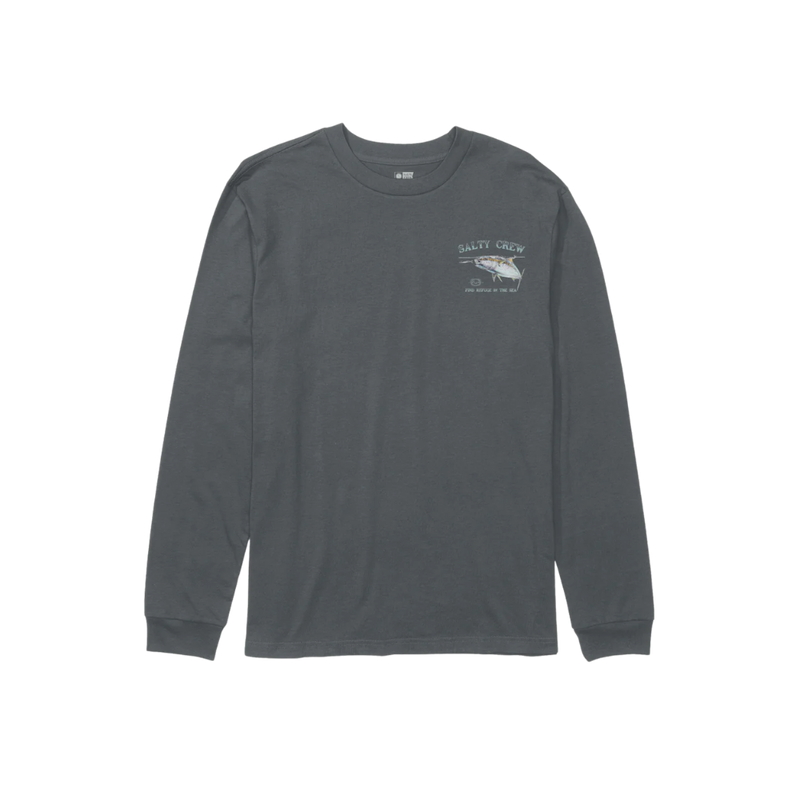 Salty Crew - Surface LS Tee - Charcoal - T-Shirt Langarm