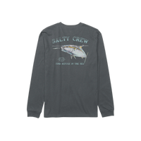Salty Crew - Surface LS Tee - Charcoal - T-Shirt Langarm