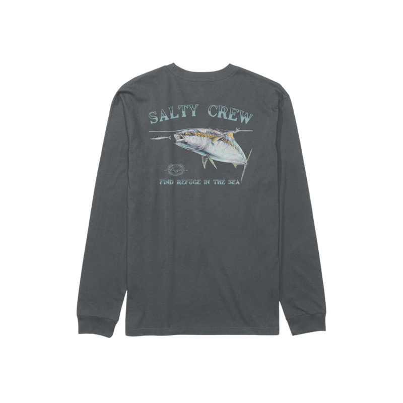 Salty Crew - Surface LS Tee - Charcoal - T-Shirt Langarm