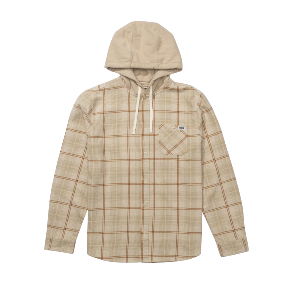 Salty Crew - Whitewash Hooded Flannel - Birch - Langarmhemd