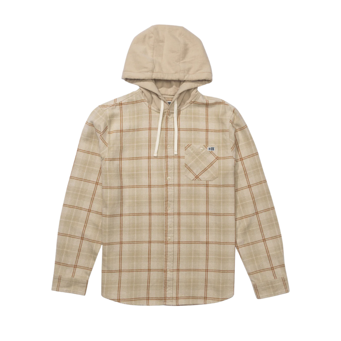 Salty Crew - Whitewash Hooded Flannel - Birch - Langarmhemd