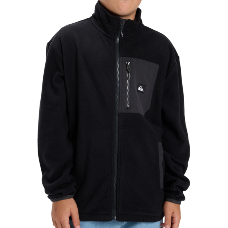 Quiksilver - Ice Fields FZ Youth - Black - Fleece Jacke