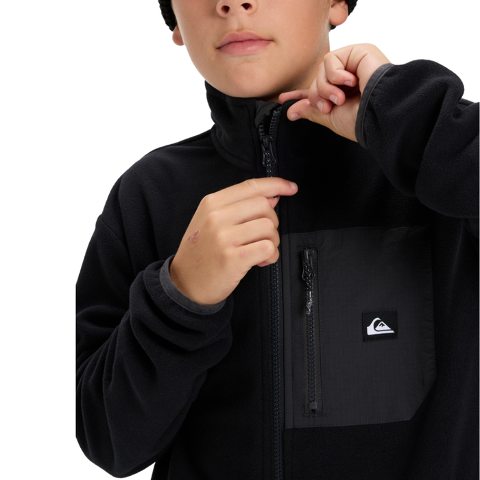Quiksilver - Ice Fields FZ Youth - Black - Fleece Jacke