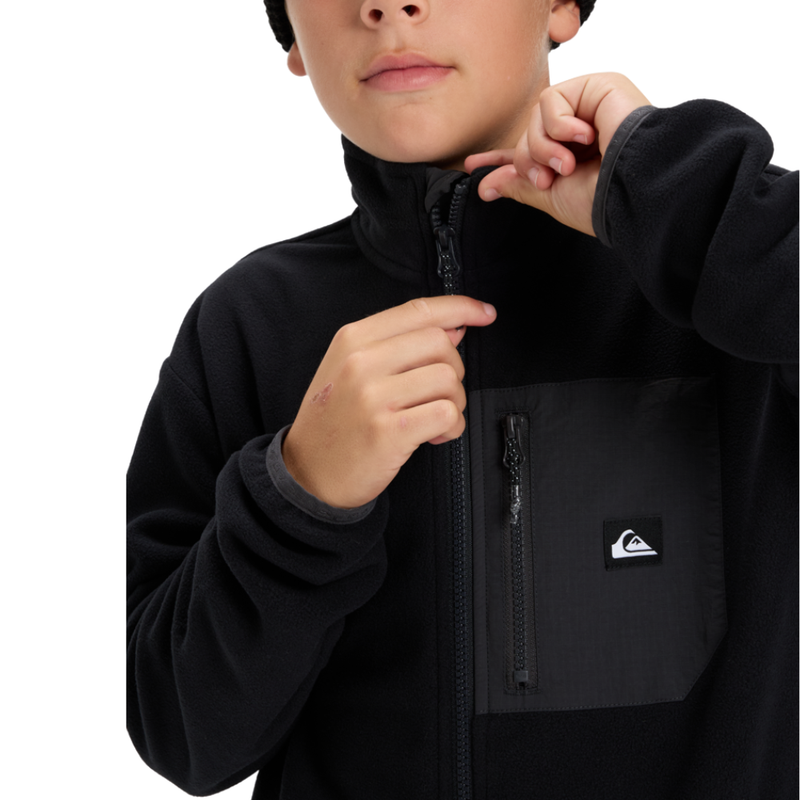 Quiksilver - Ice Fields FZ Youth - Black - Fleece Jacke