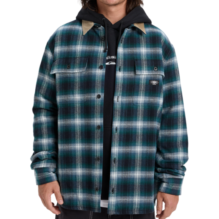 Quiksilver - Mercury Desert Shadow Check - Orion Blue Desert Shadow - Fleece Hemd