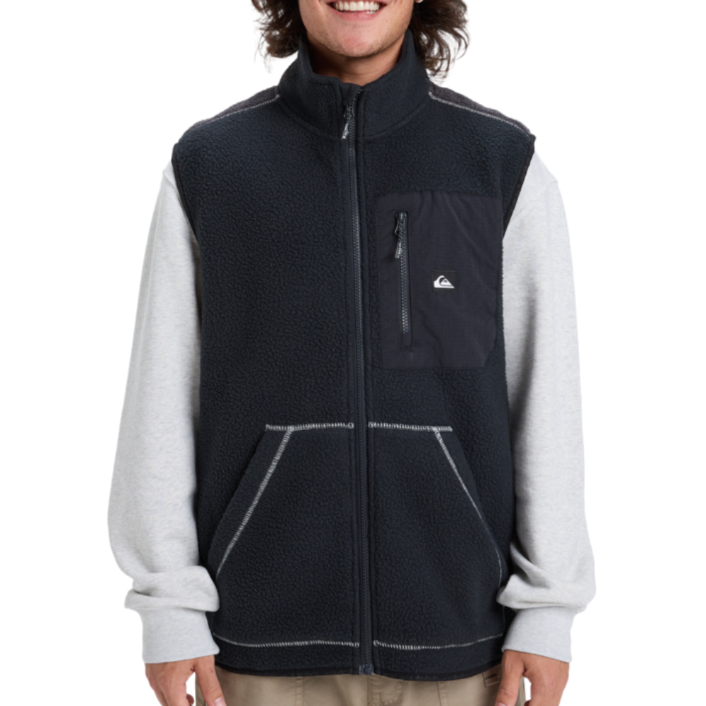 Quiksilver - Clean Coast Gilet - Black - Fleece Weste