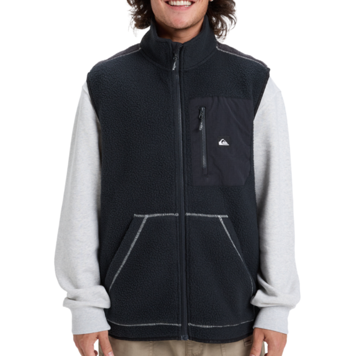 Quiksilver - Clean Coast Gilet - Black - Fleece Weste