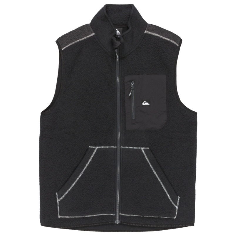 Quiksilver - Clean Coast Gilet - Black - Fleece Weste