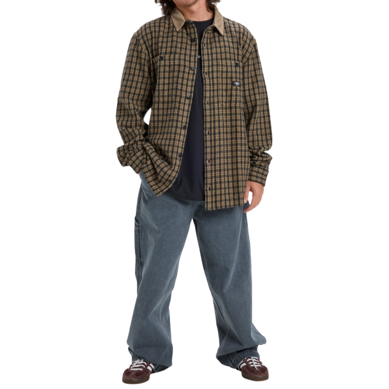 Quiksilver - Mercury Sandstrokes - Sand Strokes Elmwood/Biking Red - Langarmhemd