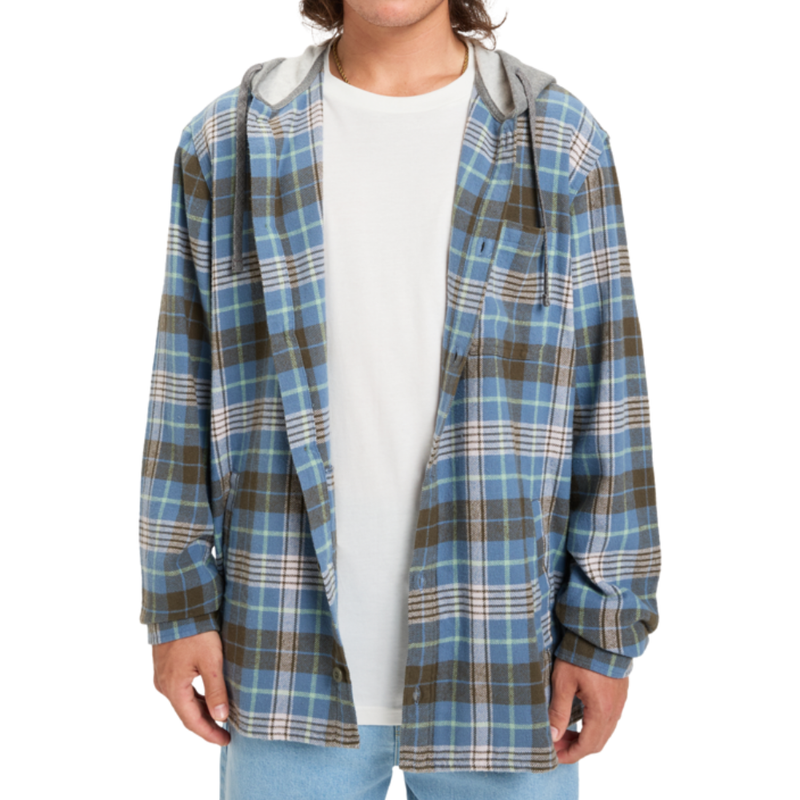Quiksilver - Hooded Surf LS Shirt - China Blue Hooded - Langarmhemd