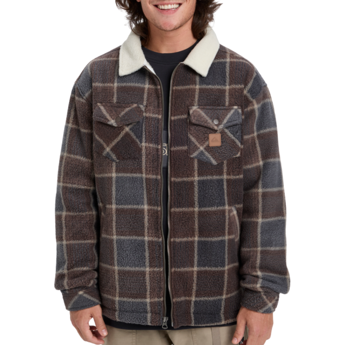 Quiksilver - Sherpa Jacket - Chocolate Brown Sherpa Plaid - Übergangsjacke