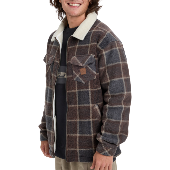 Quiksilver - Sherpa Jacket - Chocolate Brown Sherpa Plaid - Übergangsjacke