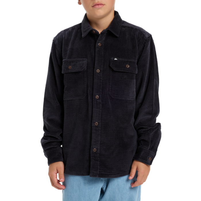 Quiksilver - Venture Cord Youth - India Ink - Langarmhemd