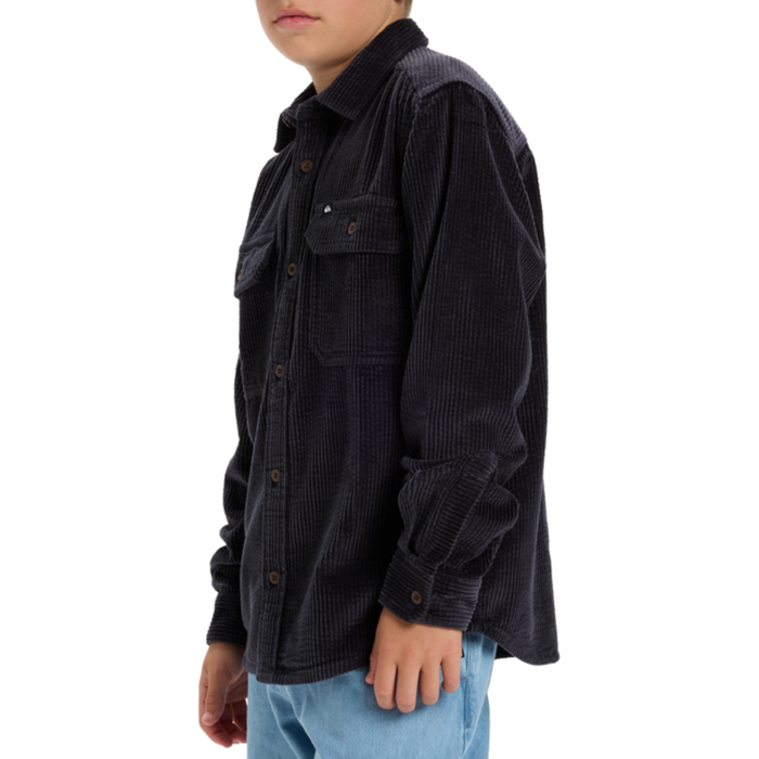 Quiksilver - Venture Cord Youth - India Ink - Langarmhemd