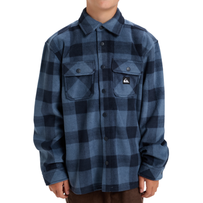 Quiksilver - Bering Strait Check Shirt Yth - China Blue Northsea Plaid - Langarmhemd
